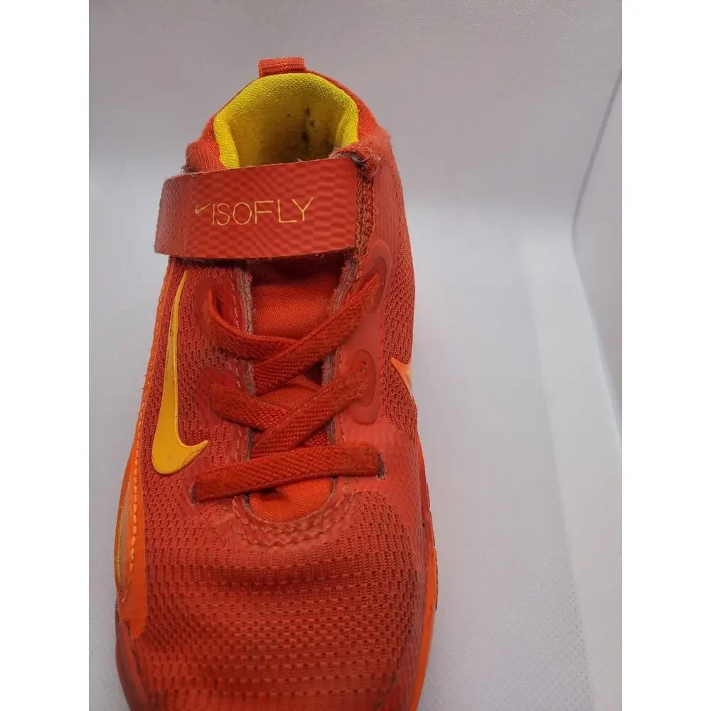 Nike IsoFly PS Total Orange Kids Basketball Shoes FQ7670-800 Sneakers Size 8C